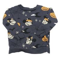 Tmavošedá mikina s Mickeym a dýněmi Disney