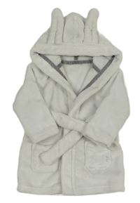 Světlešedý chlupatý župan s kapucí George