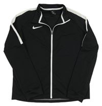 Černo-bílá funkční sportovní propínací mikina s logem Nike