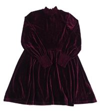 Lilkové sametové žebrované šaty Dunnes