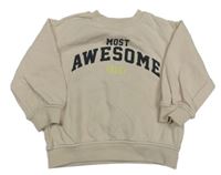 Béžová mikina s nápisem M&S