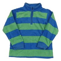 Modro-zelená pruhovaná fleecová mikina M&S
