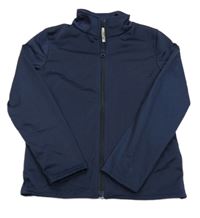 Tmavomodrá propínací sportovní mikina Decathlon