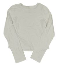 Bílé crop triko H&M