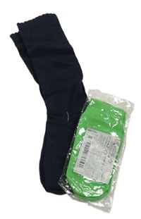 Nové - 2x ponožky - tmavomodré + zelené protiskluzové