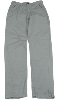 Šedé plátěné chino kalhoty F&F