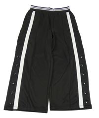 Černo-bílé tepláky s pruhy Next