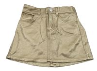 Zlatá riflová potažená sukně H&M