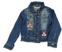 Modrá riflová bunda s Minnie Disney
