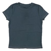 Tmavošedé žebrované crop tričko H&M