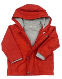 Červená nepromokavá jarní bunda s kapucí Nutmeg