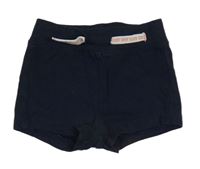 Tmavomodré bavlněné kraťasy H&M