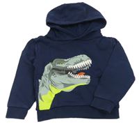 Tmavomodrá funkční mikina s dinosaurem a kapucí Mountain Warehouse