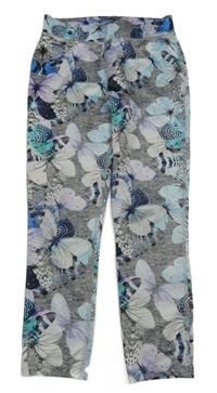 Šedé sportovní legíny s motýly Next