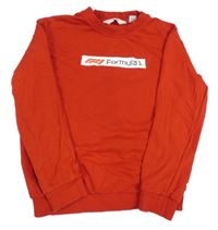 Červená mikina s nápisem H&M