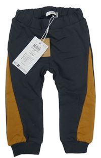 Nové - Tmavošedo-béžové tepláky Name it