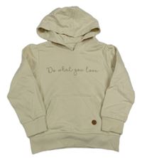 Béžová mikina s nápisem a kapucí Topolino