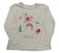 Smetanové triko s vánočním motivem George