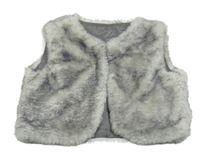 Světlešedá chlupatá vesta