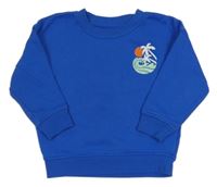 Safírová mikina s palmami Primark