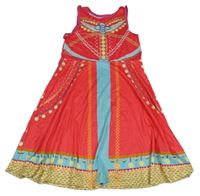 Růžové lehké šaty se vzorem Ruikajia