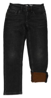 Tmavošedé teplákové slim rifle C&A