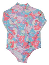 Fialové UV plavkové body s květy Tu