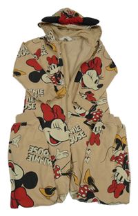 Béžová tepláková kombinéza s Minnie a kapucí H&M