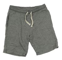 Šedé melírované teplákové kraťasy H&M