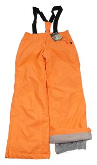 Nové - neonově oranžové šusťákové funkční oteplovačky s kšandami Mc Kinley