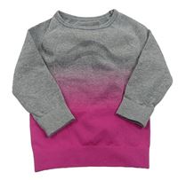 Šedo-tmavorůžové melírované thermo triko lupilu