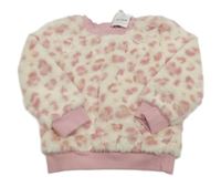 Nové - smetanovo-růžová vzorovaná chlupatá mikina Nutmeg