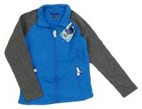 Nové - modro-tmavošedá thermo propínací mikina ACTIVE TOUCH