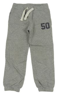 Šedé melírované tepláky s číslem C&A