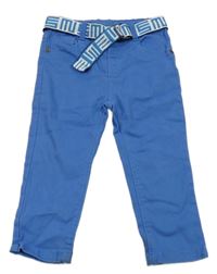 Chrpově modré rifle s páskem so cute