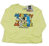 Nové - citronové triko s Mickey s kamarády PRIMARK