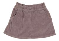 Starofialová paper bag manšestrová sukně JONAS NIELSEN