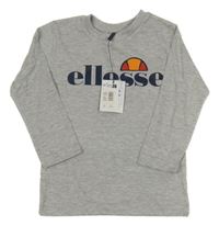 Nové - šedé melírované triko s logem ellesse