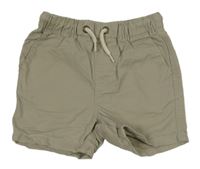 Šedobéžové plátěné kraťasy Next