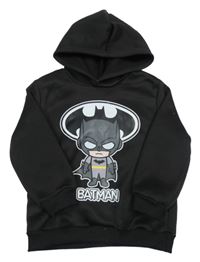 Černá teplá mikina s Batmanem a kapucí SHEIN