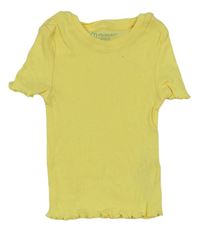 Žluté žebrované tričko PRIMARK