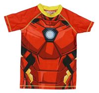 Červené UV tričko - Iron Man Marvel