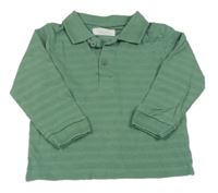 Zelené pruhované polo triko Primark