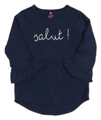 Tmavomodré triko s nápisem Hema