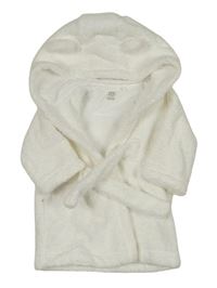 Bílý froté župan s kapucí s oušky F&F