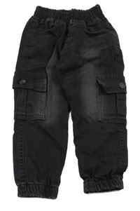 Černé teplákové cargo cuff rifle