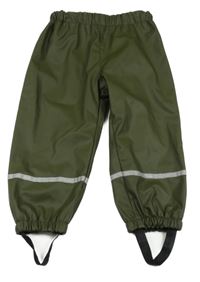 Khaki nepromokavé podšité kalhoty Kiki&Koko