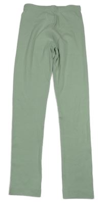 Světlezelené žebrované legíny George