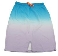 Azurovo-lila ombré tepláková sukně TCM