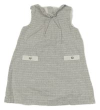 Šedé melírované třpytivé šaty s volánem Miniclub